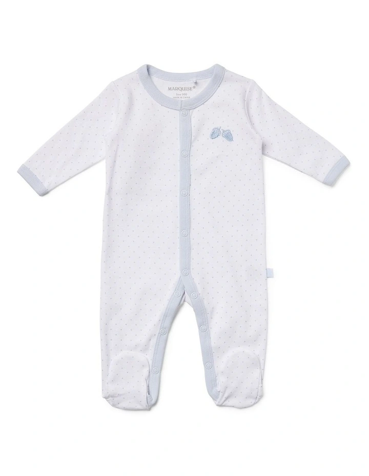 Acorn Studsuit and Bodyspencer 2 Piece Set in Soft Blue/Small Spot image 2
