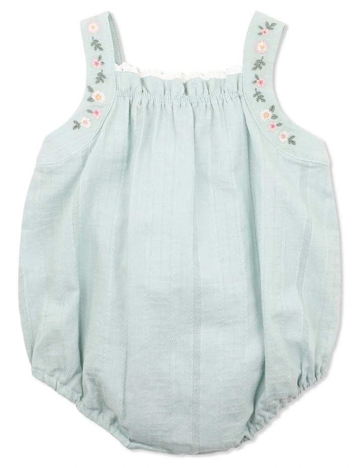 Zoe Embroidered Bodysuit in Sage image 2