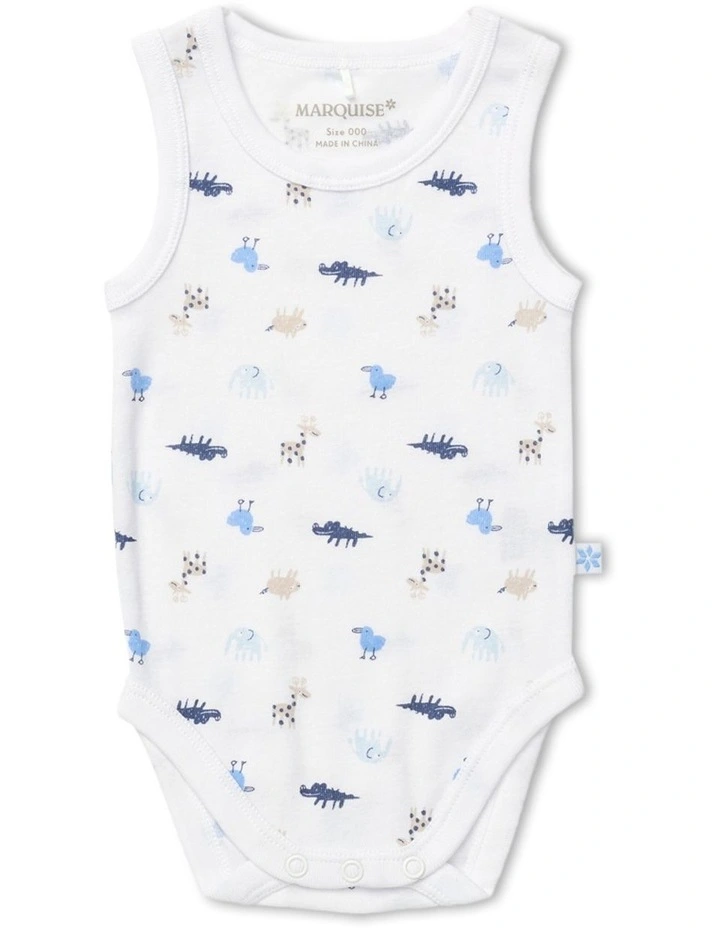 Sleeveless Bodysuit 2 Pack in Blue image 4