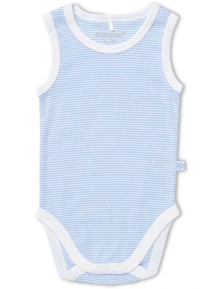 Sleeveless Bodysuit 2 Pack in Blue image 5