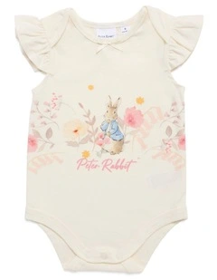 Ruffle Sleeve Bodysuit in Ceam