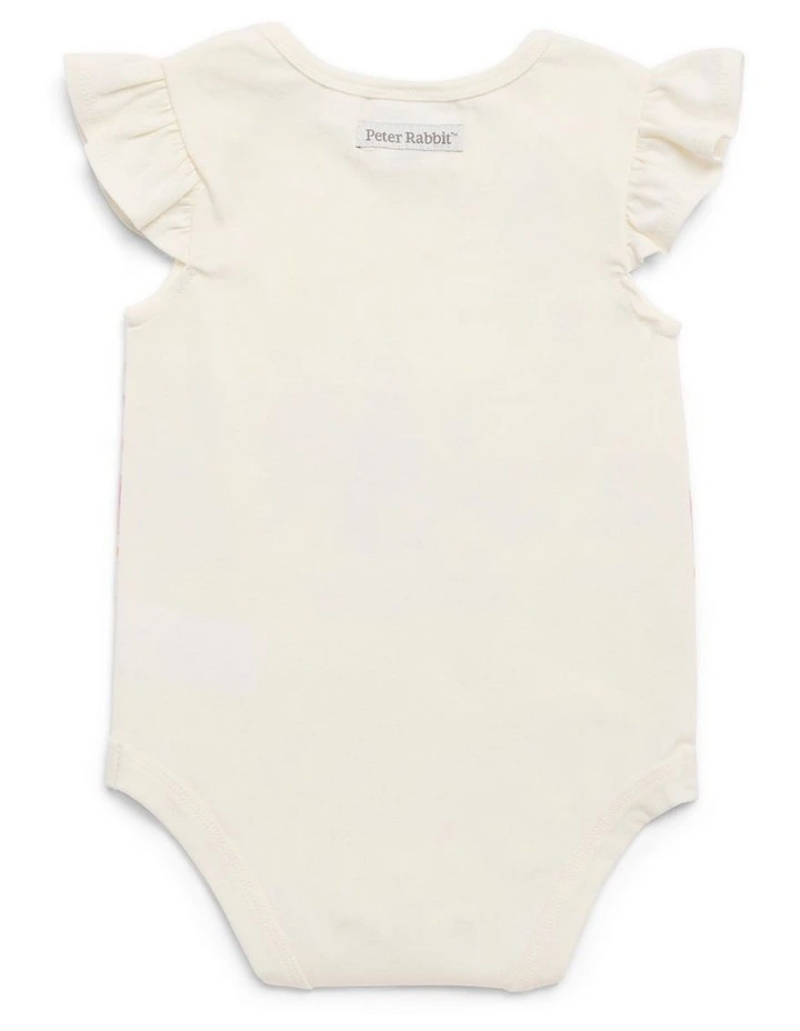 Ruffle Sleeve Bodysuit in Ceam image 2