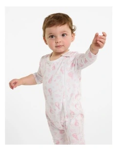Coverall in Bright White/Pink