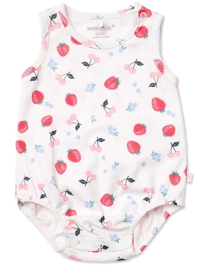 Frill Bodysuit in Field of Berries image 1