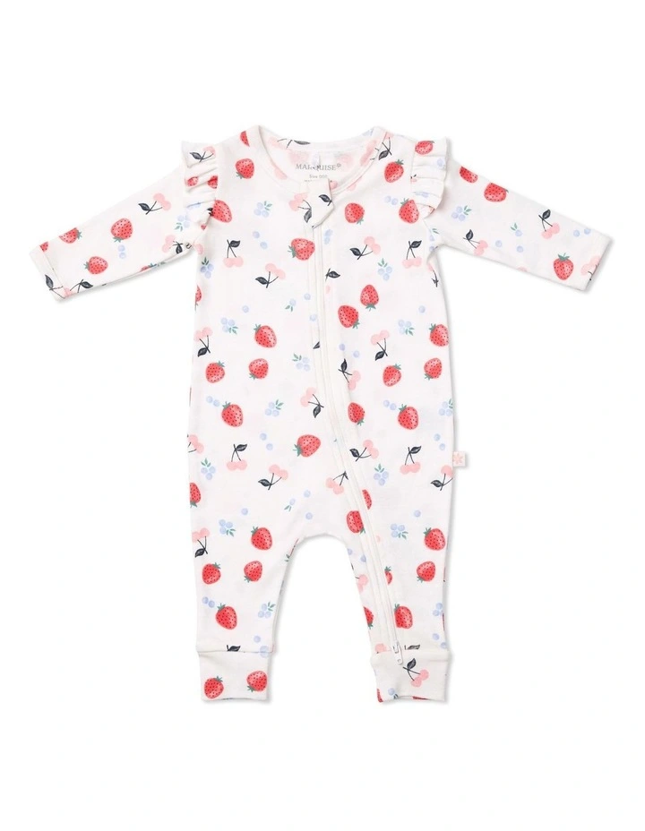 Frill Zipsuit in Field of Berries image 1