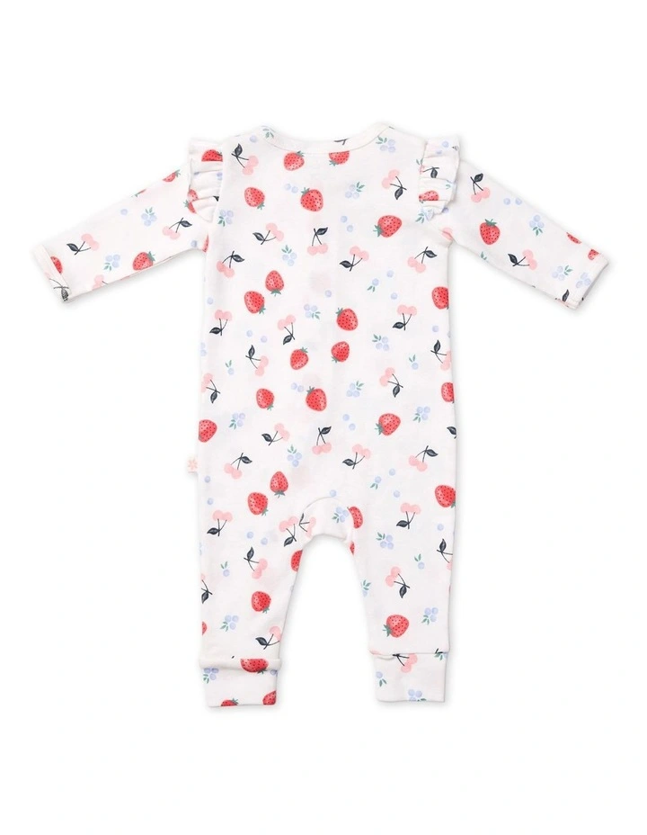 Frill Zipsuit in Field of Berries image 2