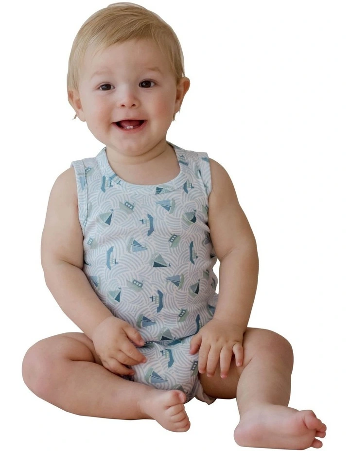 By The Sea Sleeveless Bodysuit 2 Pack in Multi image 2