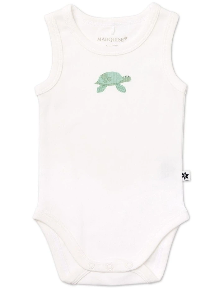 By The Sea Sleeveless Bodysuit 2 Pack in Multi image 4