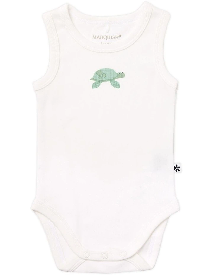 By The Sea Sleeveless Bodysuit 2 Pack in Multi image 5