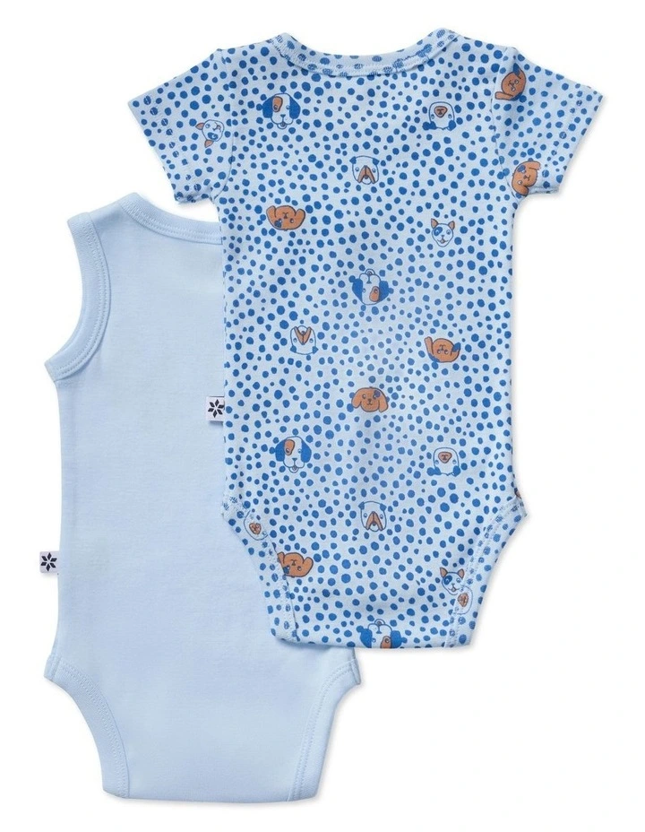 Best Friends Bodysuit 2 Pack in Blue image 3