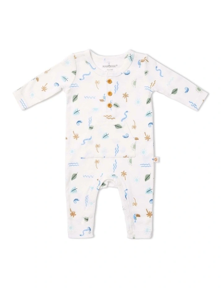 Endless Summer Pocket Coverall in Cream image 1