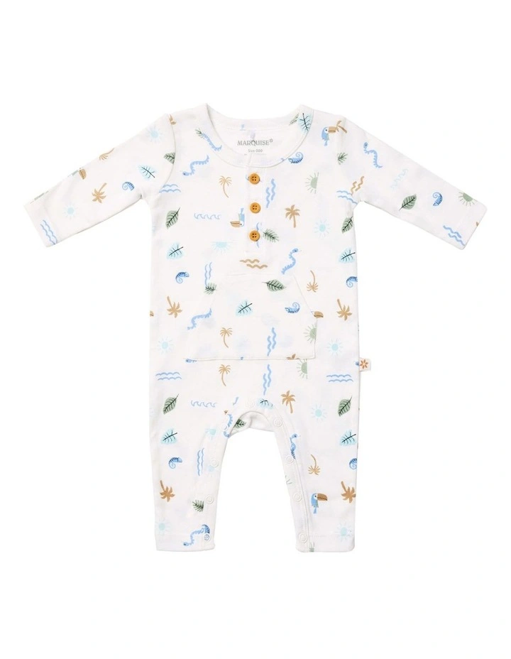 Endless Summer Pocket Coverall in Cream image 1