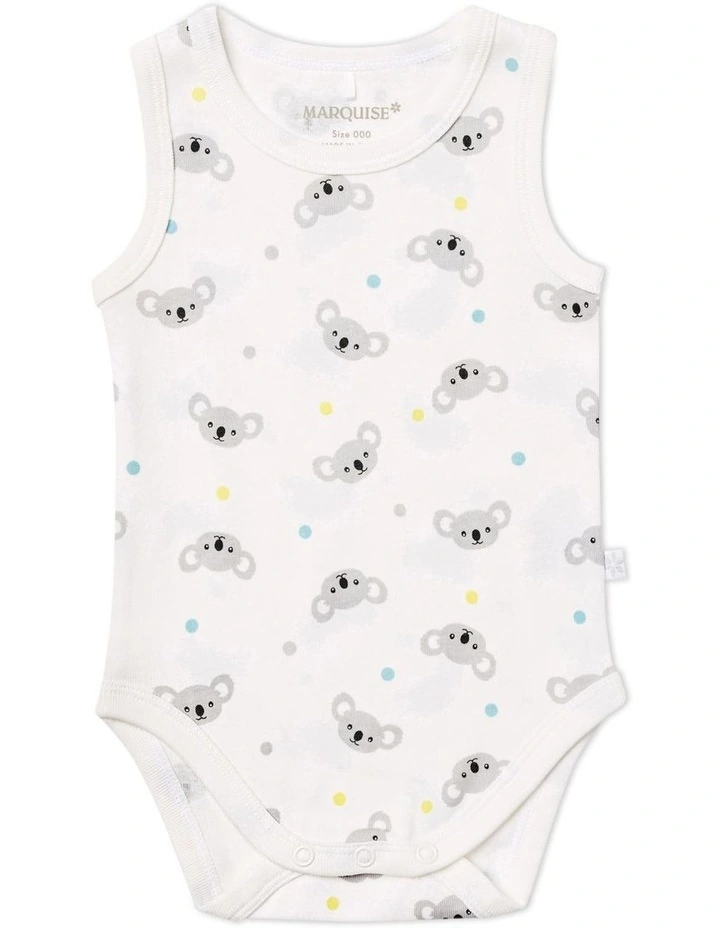 Australiana Sleeveless Bodysuit 2 Pack in Gery image 3