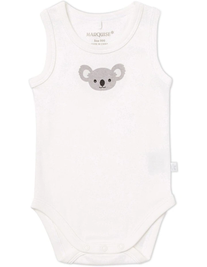 Australiana Sleeveless Bodysuit 2 Pack in Gery image 4