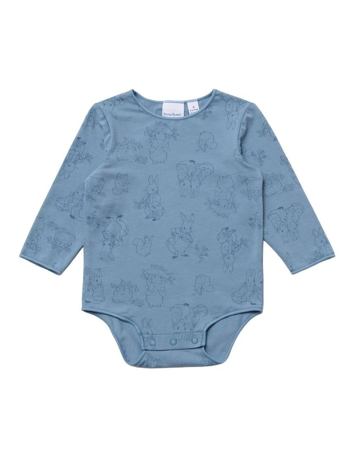 Long Sleeve Bodysuit in Blue image 1