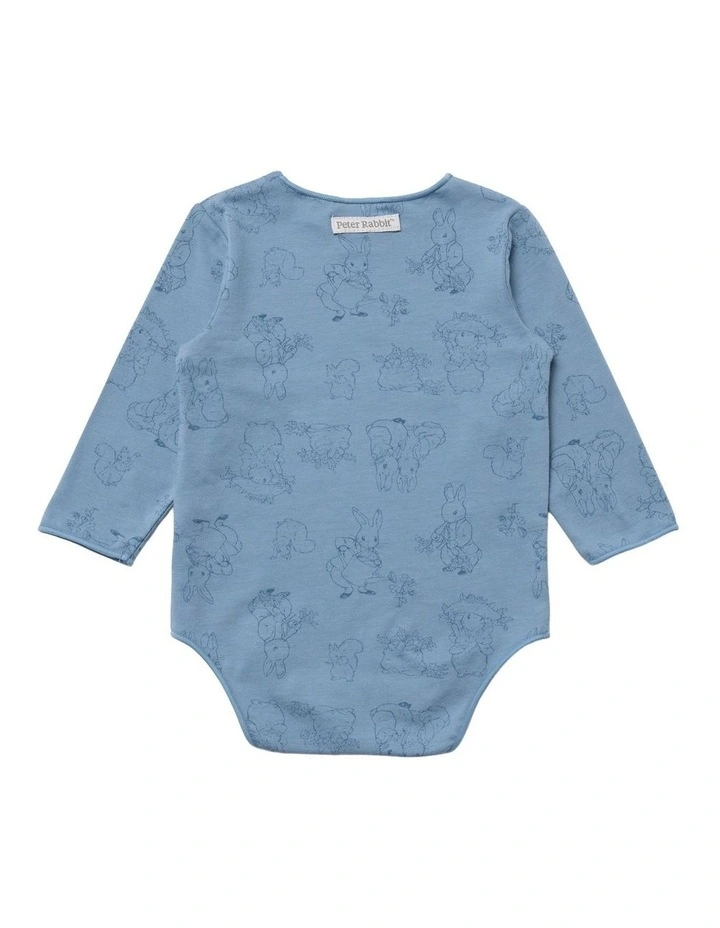 Long Sleeve Bodysuit in Blue image 2