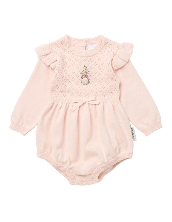 Pointelle Knitted Bodysuit in Pink image 1