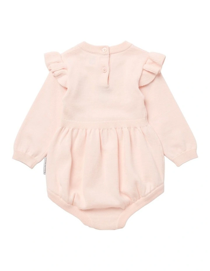 Pointelle Knitted Bodysuit in Pink image 2