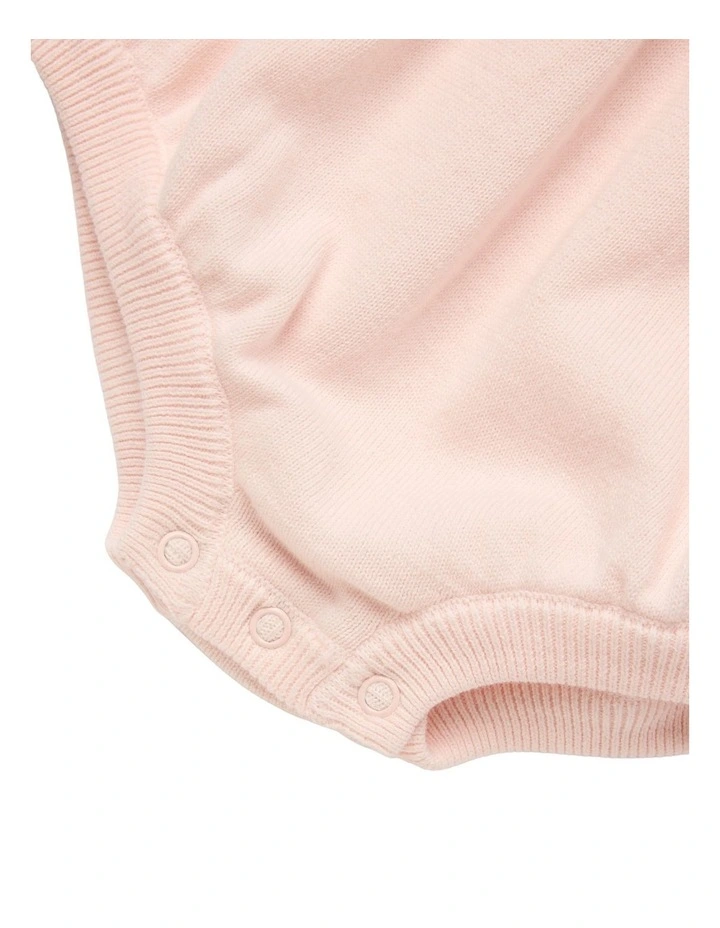 Pointelle Knitted Bodysuit in Pink image 4