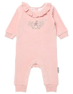 Velour Coverall in Pink