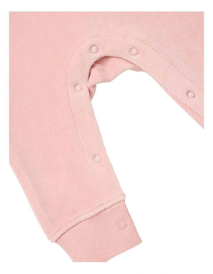 Velour Coverall in Pink image 4
