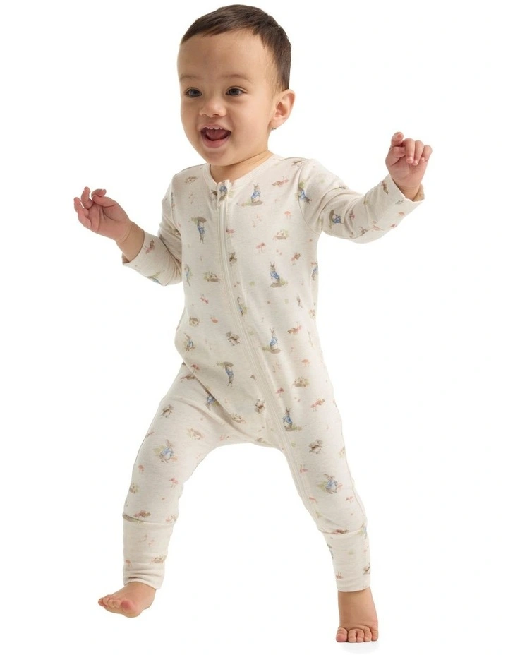 Cotton Zip Coverall in Multi image 3