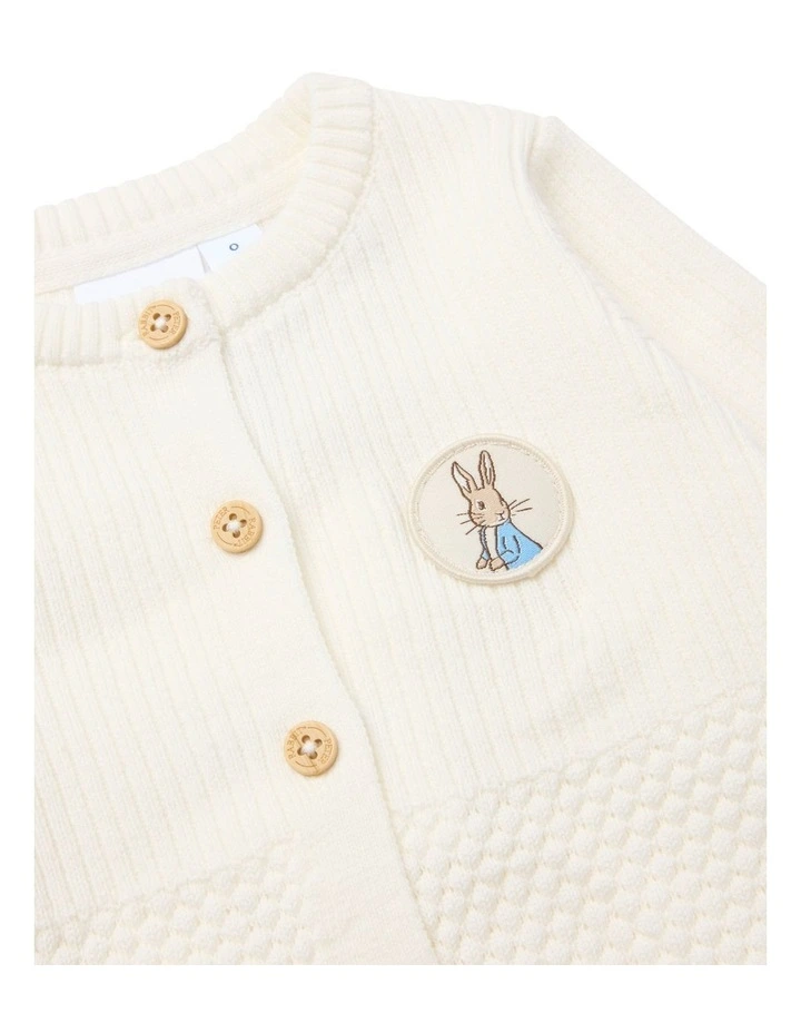 Peter Rabbit Knit Romper in Egret image 4