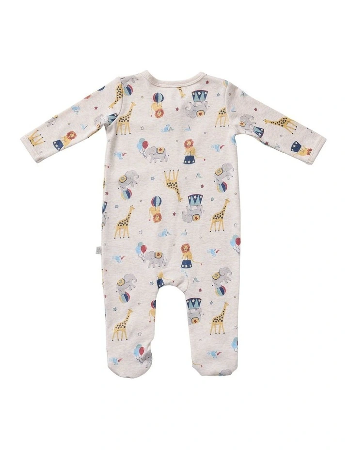 Circus Footed Zipsuit in Grey image 2