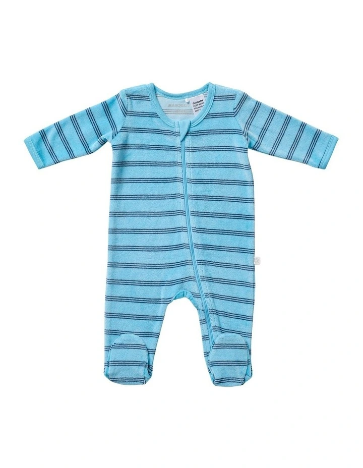 Velour Zipsuit in Green image 1