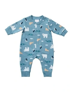 Arctic Friends Cosy All in One Coverall in Blue