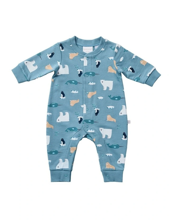 Arctic Friends Cosy All in One Coverall in Blue image 1