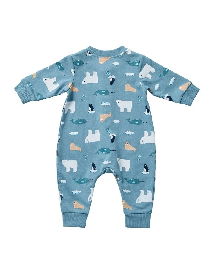 Arctic Friends Cosy All in One Coverall in Blue image 2
