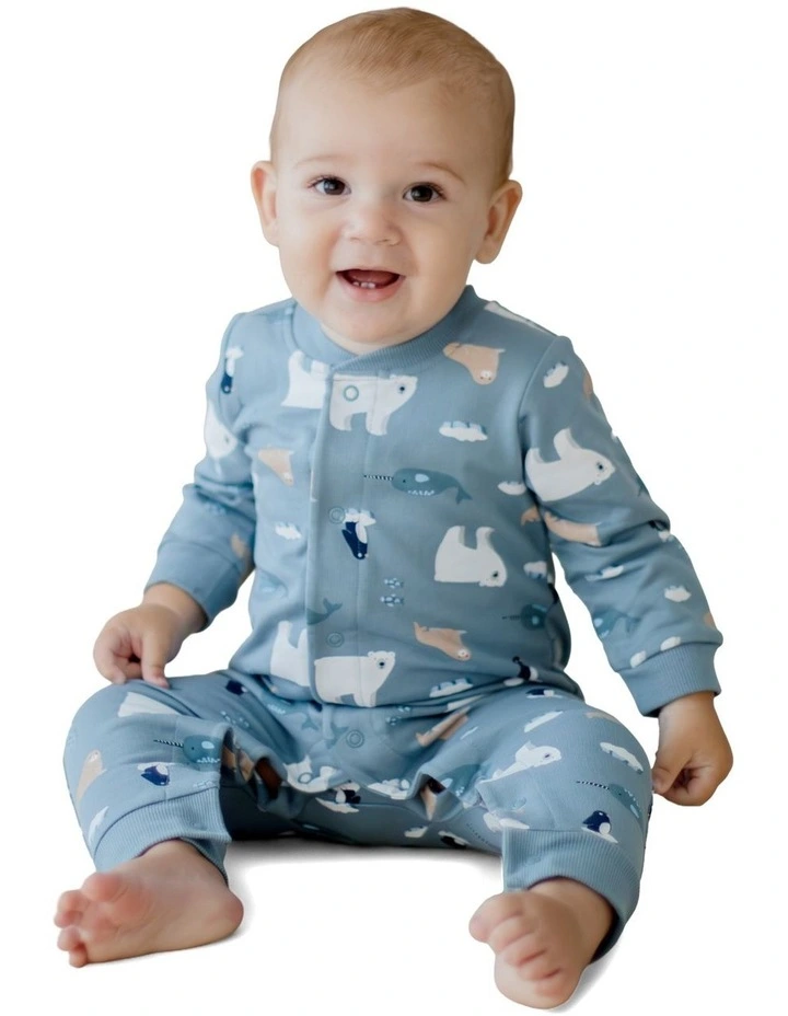 Arctic Friends Cosy All in One Coverall in Blue image 3