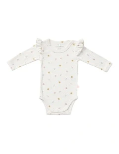 Ladybug Frill Bodysuit in Cream