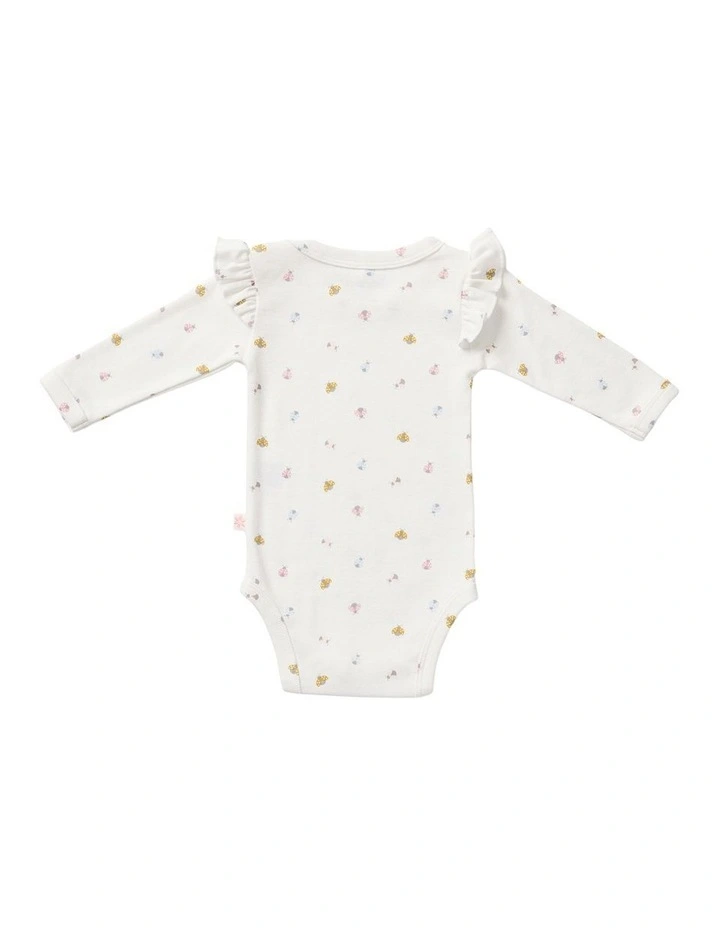 Ladybug Frill Bodysuit in Cream image 2