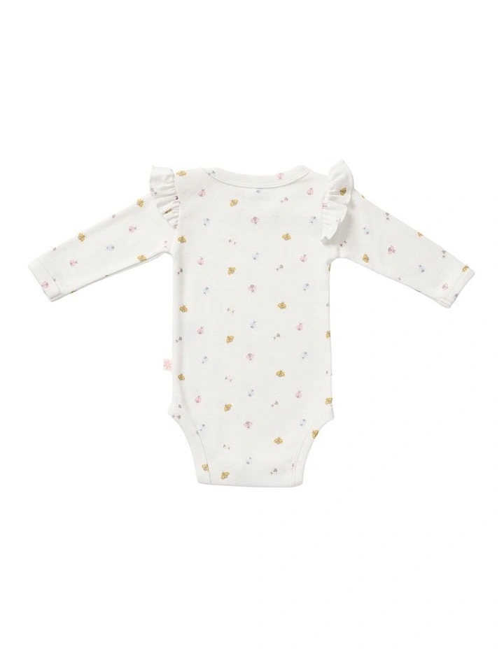 Ladybug Frill Bodysuit in Cream image 2