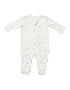 Ladybug Zipsuit in Cream