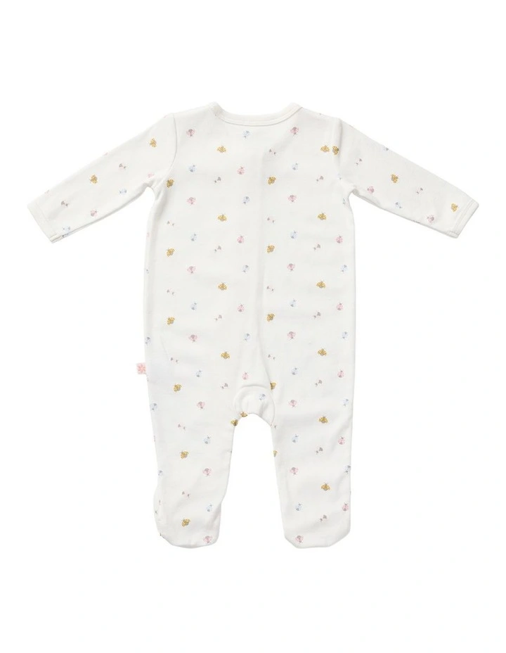 Ladybug Zipsuit in Cream image 2