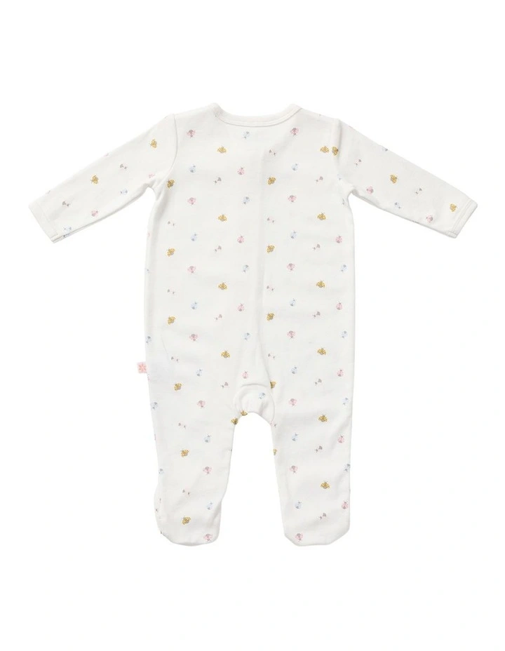 Ladybug Zipsuit in Cream image 2