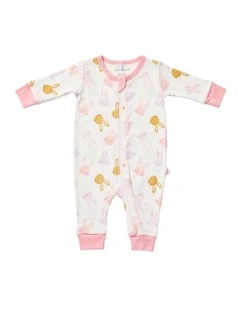 Snuggle Bunny Zipsuit in Pink