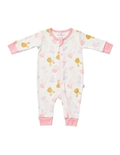 Snuggle Bunny Zipsuit in Pink