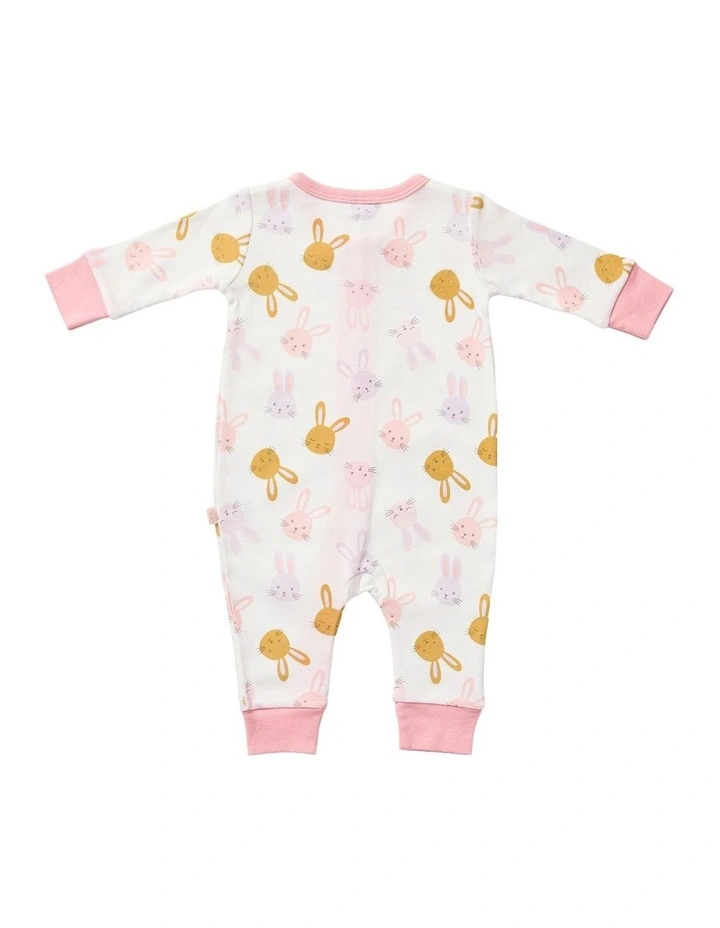 Snuggle Bunny Zipsuit in Pink image 4