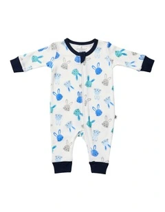 Snuggle Bunny Zipsuit in Blue