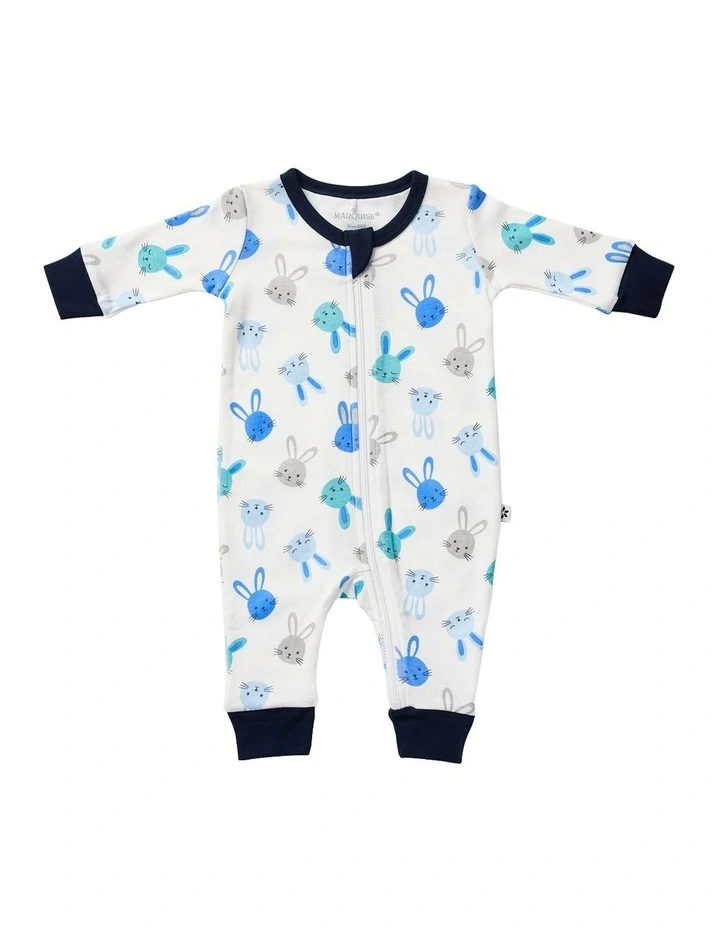 Snuggle Bunny Zipsuit in Blue image 1