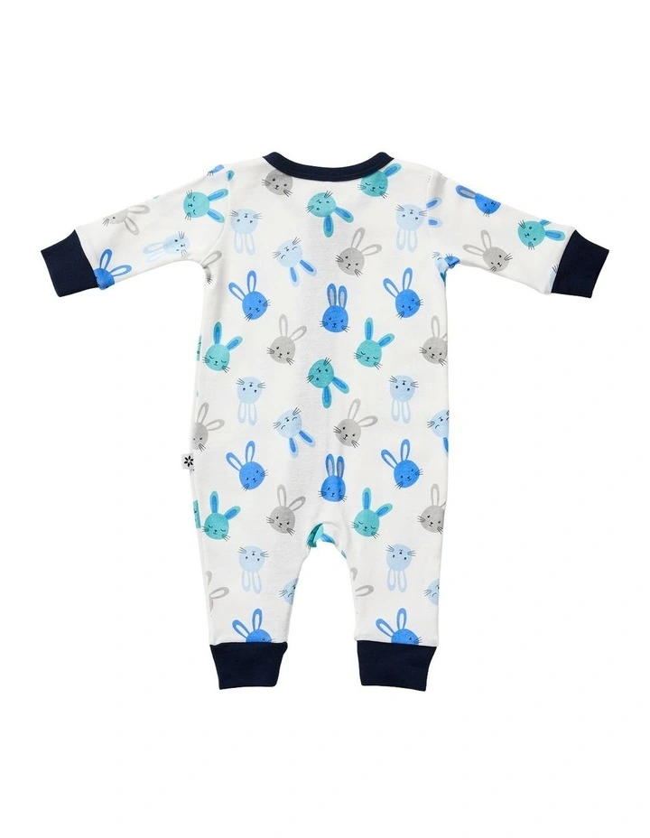Snuggle Bunny Zipsuit in Blue image 2