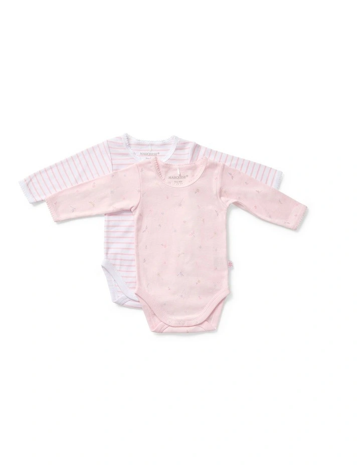 2 Pack Lace Trim LS Bodysuit image 1
