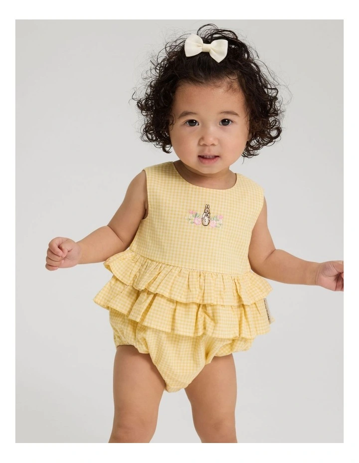 Girls Gingham Romper image 3