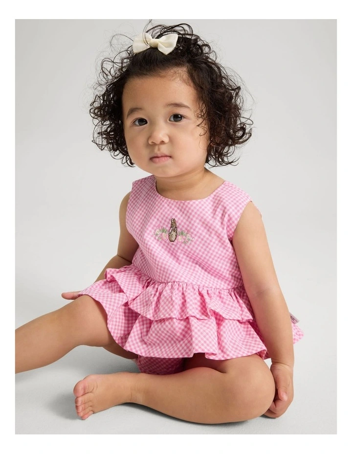 Girls Gingham Romper image 3
