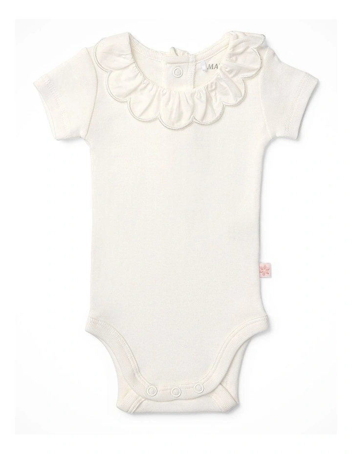 Scalloped Collar Vanilla Bodysuit image 1
