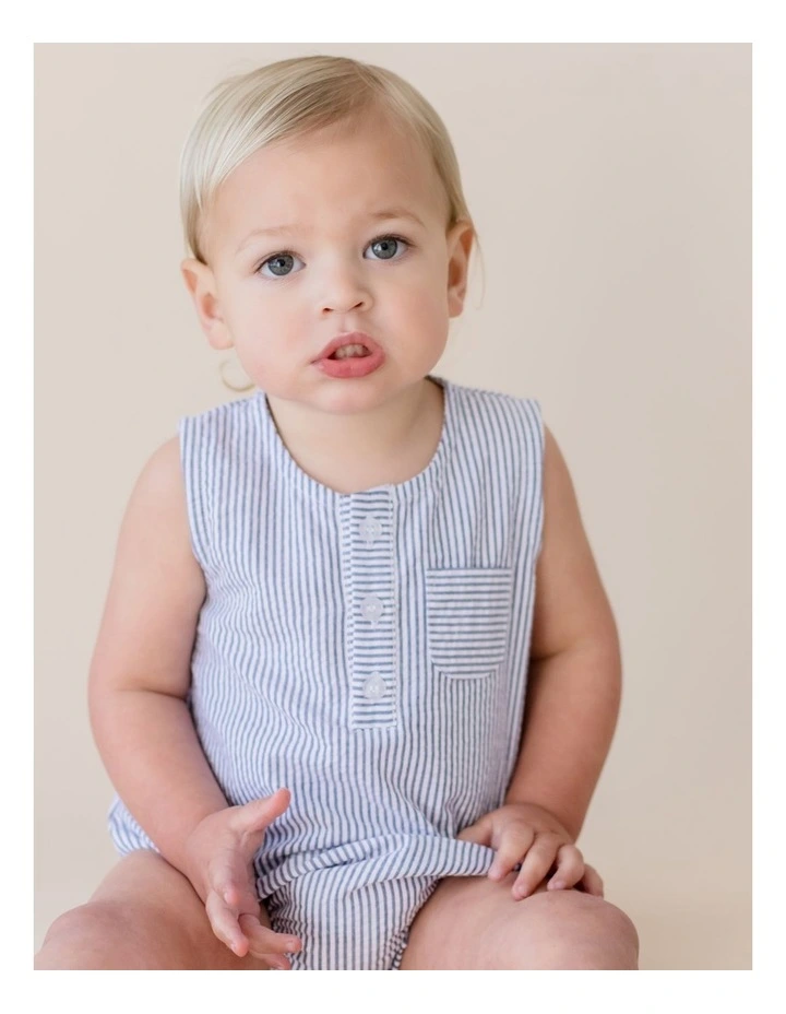 Striped Sleeveless Bodysuit in By The Bay image 4